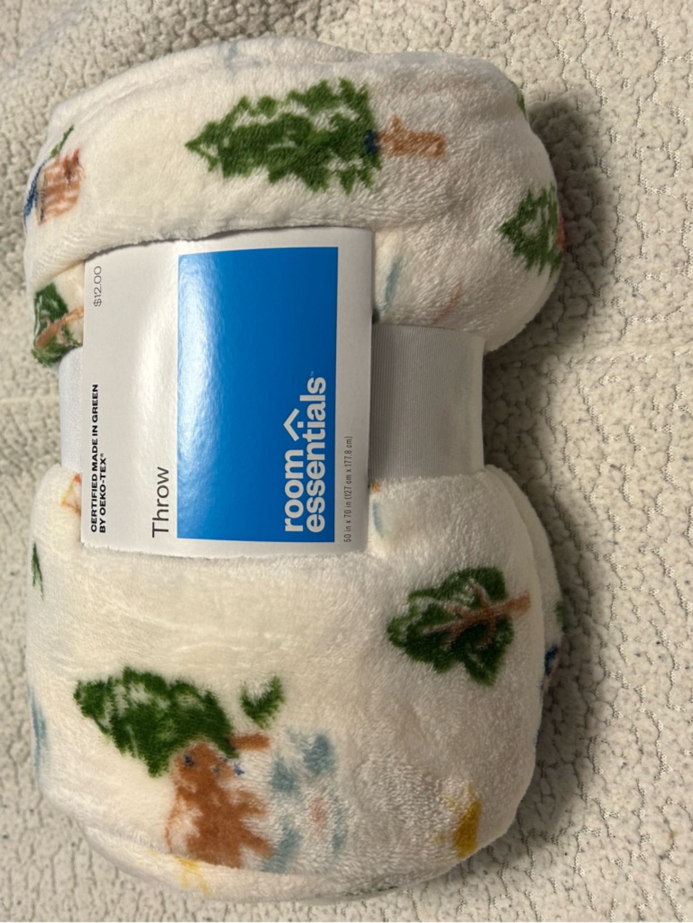 Camping throw White Plush Throw